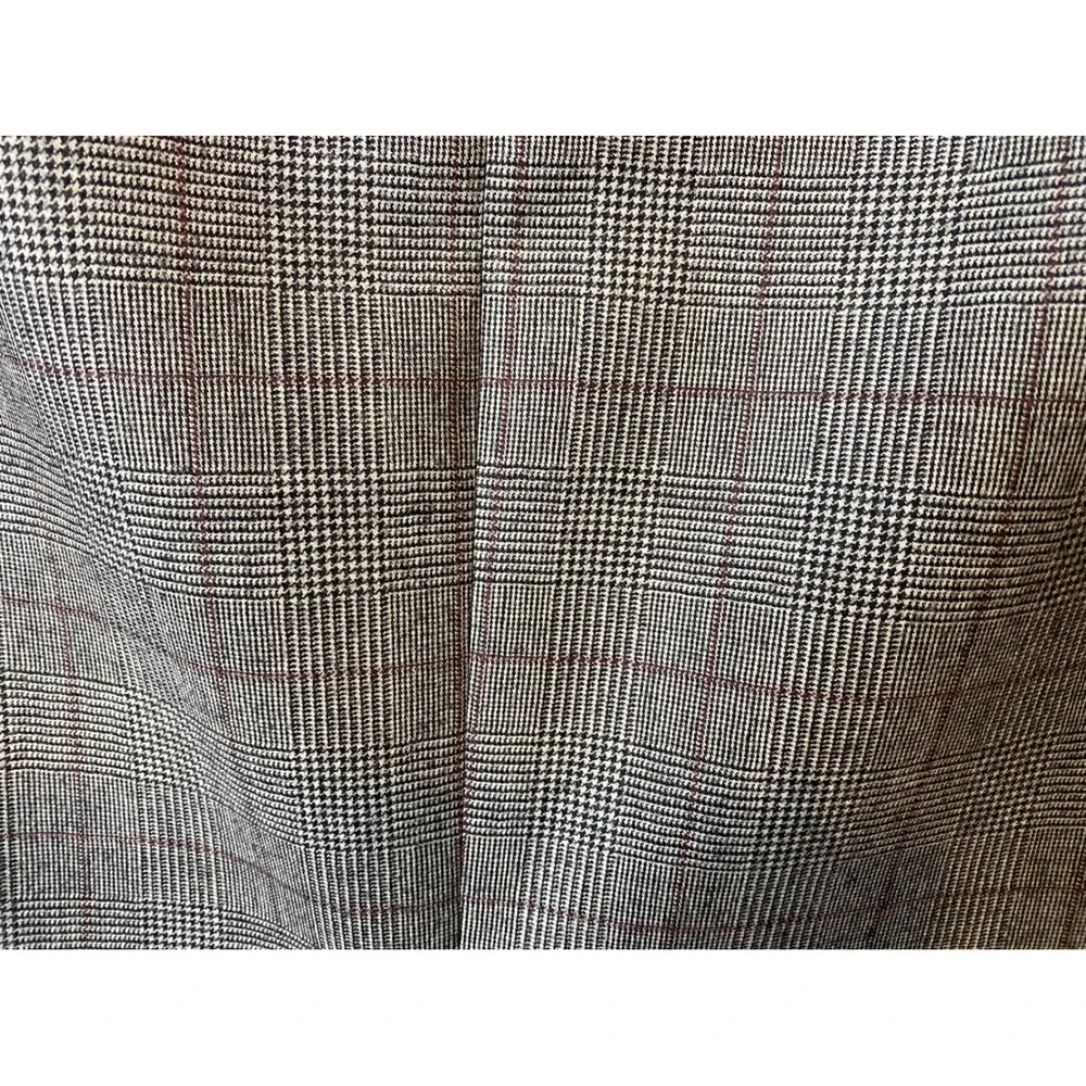 Ralph Lauren Mens 44L Grey Glen Plaid 100% Wool 2-Button Suit Cuffed 38x31